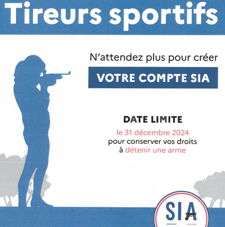 Information concernant les détenteurs d’armes chasseurs et tireurs sportifs
